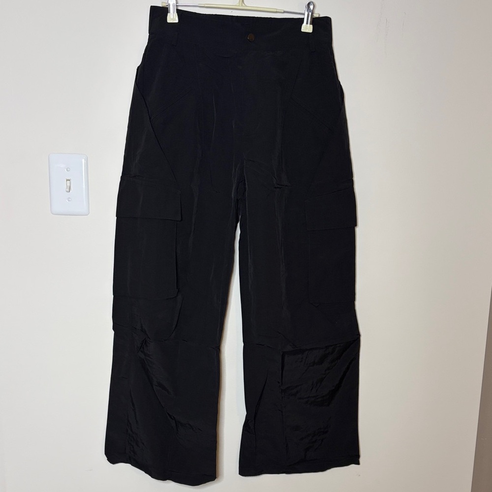 HALARA Black Wide Leg Cargo Jumpsuit Pants